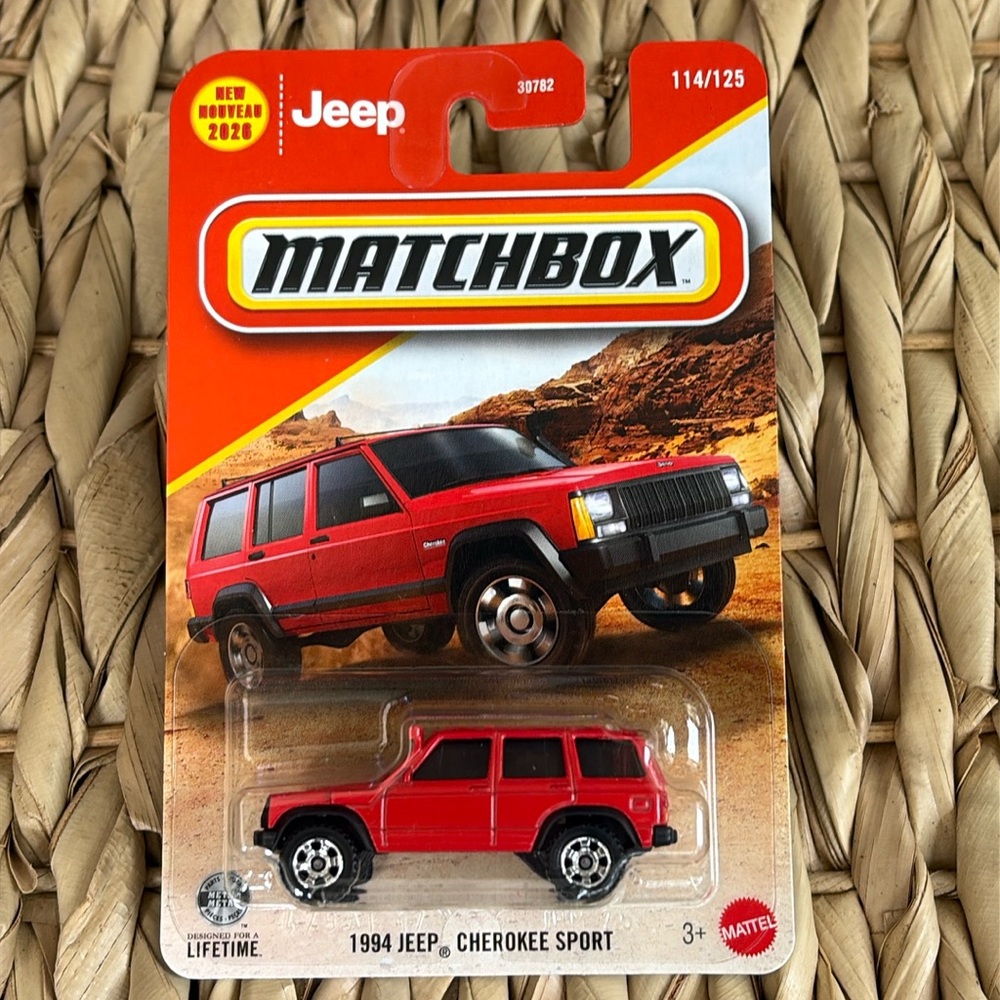 1994 Jeep Cherokee Sport Utility Vehicle Red 94 SUV Matchbox Truck New 2026